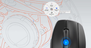 CadMouse Pro Wireless - Top button and radial menu