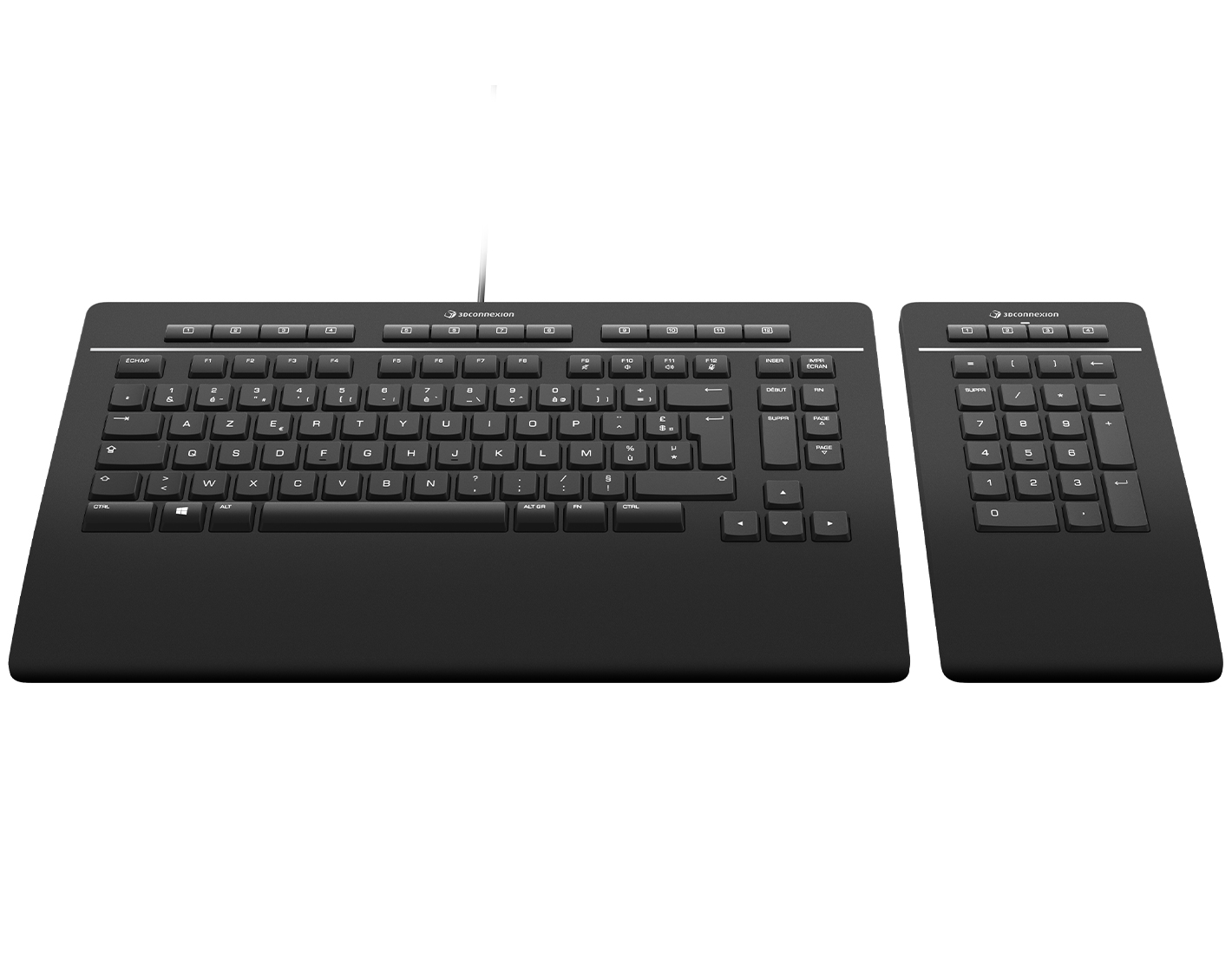 3Dconnexion Keyboard Pro with Numpad, Français (AZERTY)