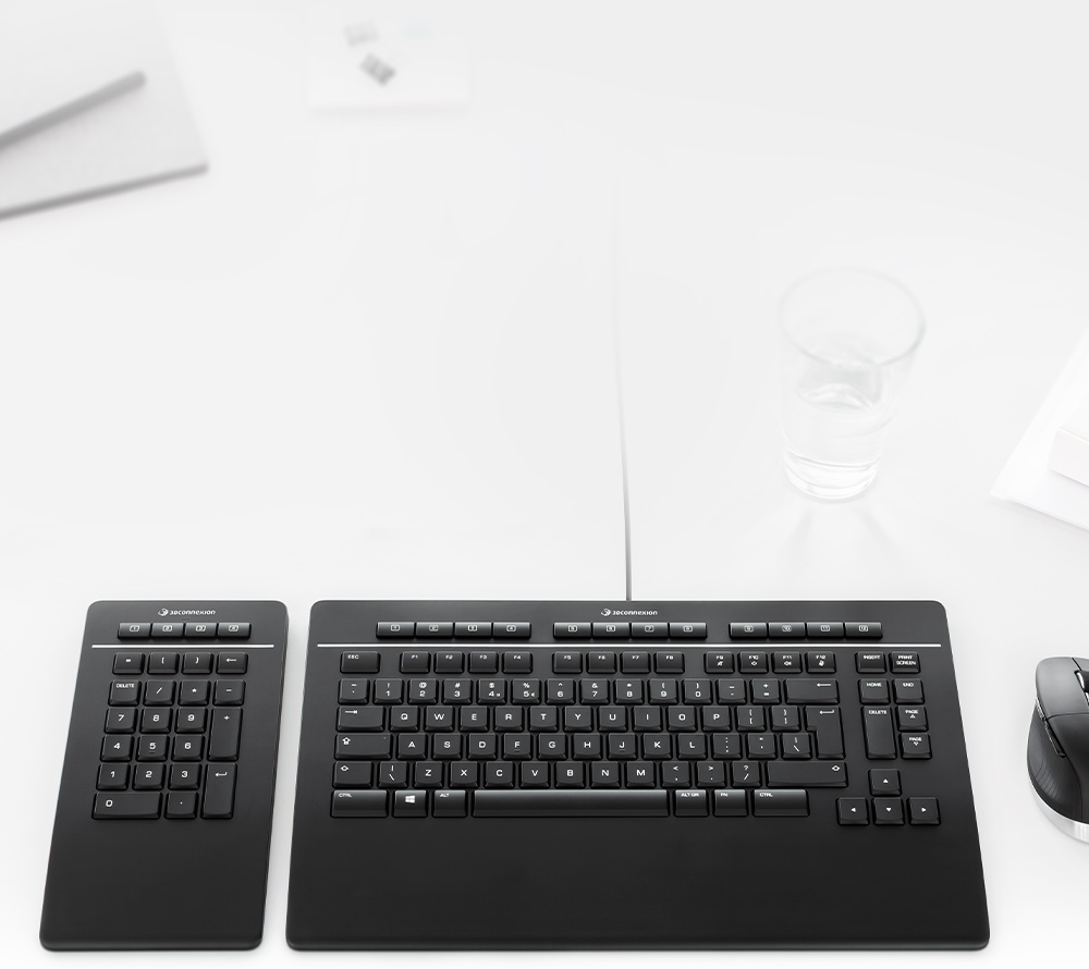 3Dconnexion DK Keyboard Pro with Numpad - 3D and CAD professionals.