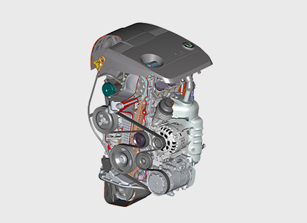 Skoda engine CAD