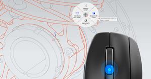 CadMouse Pro Wireless - Top button and radial menu