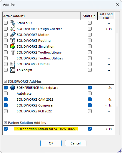SOLIDWORKS AddIns